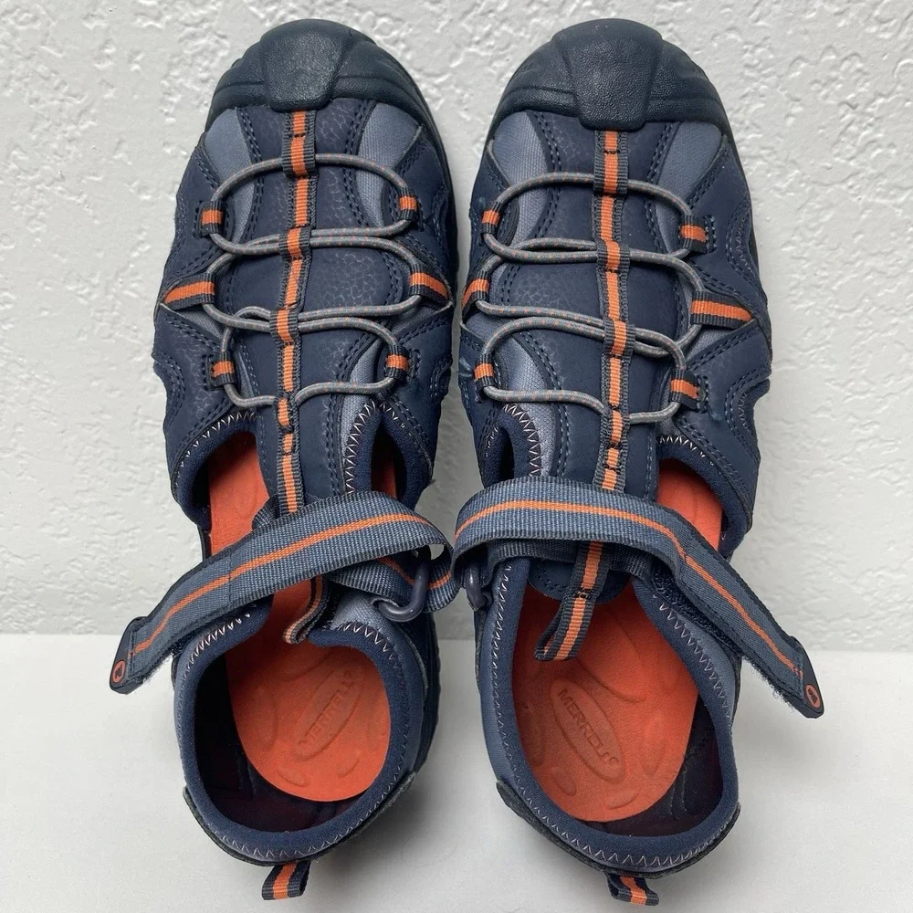 Merrell Hydro Kids 5M Navy/Orange Hiking Water Shoes Outdoor Sandals
